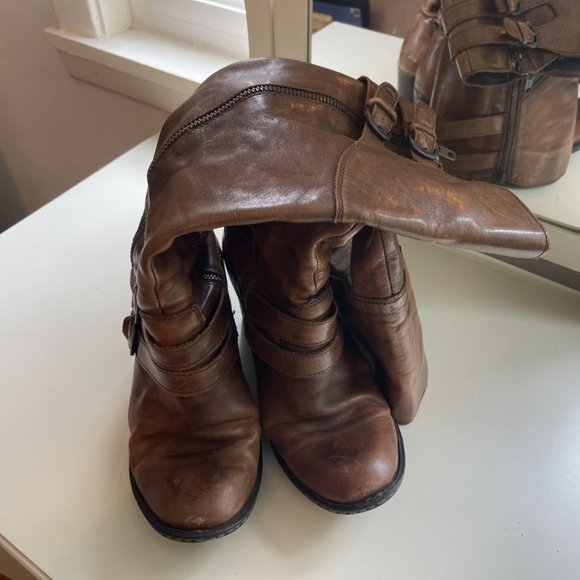 Born Brown Leather Riding Boots Size 9 - Picture 1 of 2